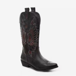 Coconuts By Matisse Bandera Western Boot- Black and Maroon- Size 6.5 (US)